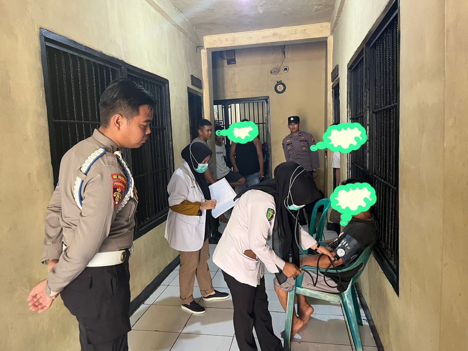 DOKES POLRES MUKOMUKO PANTAU KESEHATAN WARGA BINAAN.
