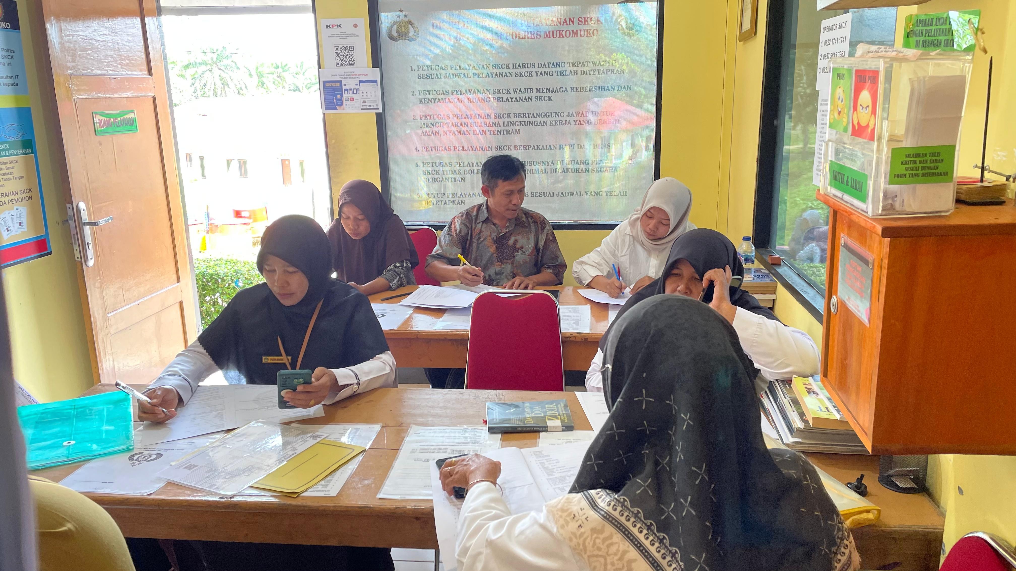 Usai Pengumuman P3K, Pembuatan SKCK di Polres Mukomuko Capai Ratusan Orang Setiap Hari